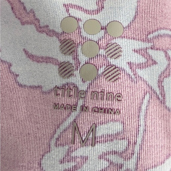 Title Nine Dress Sz m magenta/Blue Floral cap sleeve casual athletic outdoor - Picture 4 of 7